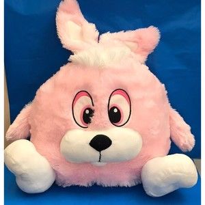 Huge 15x18 inch Kellytoy Monster Pink Easter Rabbit Plush.